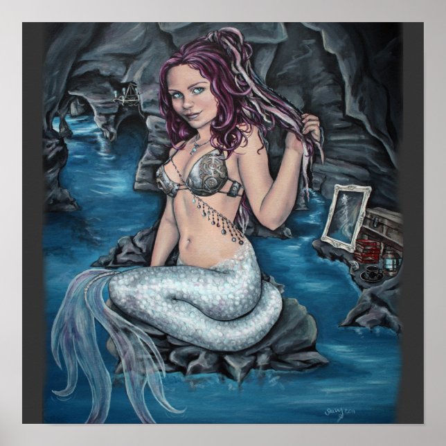 ombres du monde steampunk mermaid poster (Devant)