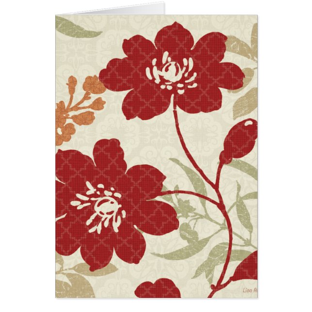 Ombres florales en rouge et orange (Devant)