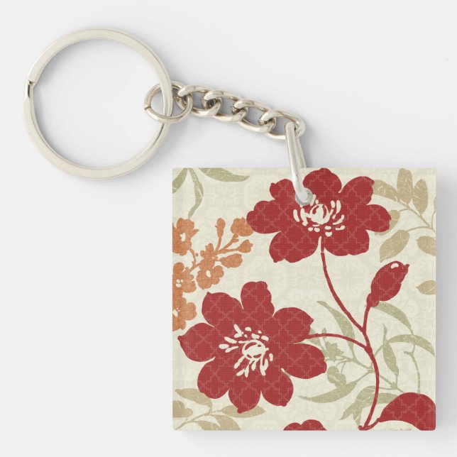 Ombres florales en rouge et orange (Devant)