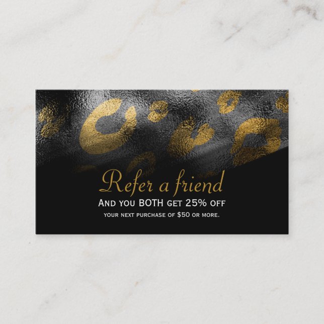 Ombres noires et carte de référence client Emprein (Devant)