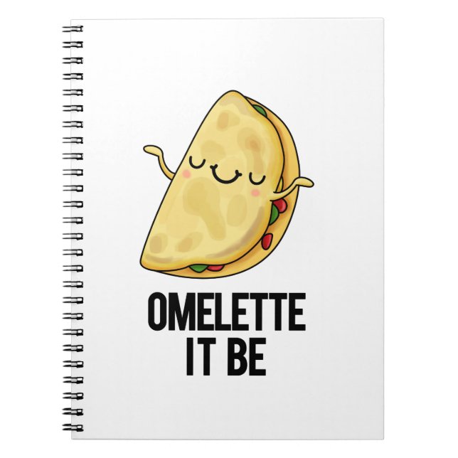 Ome-lette Es ist lustig Omelet Pun Notizblock (Vorderseite)