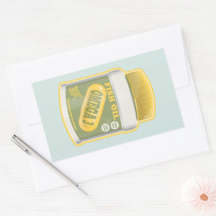 Omega 3 Fischöl Rechteckiger Aufkleber