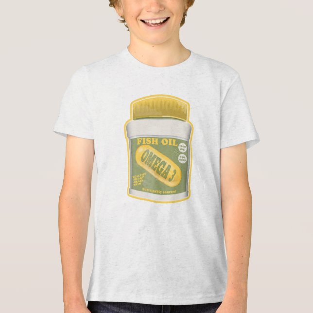 Omega 3 Fischöl Tri-Blend Shirt (Vorderseite)