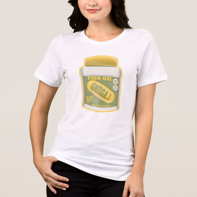 Omega 3 Fischöl Tri-Blend Shirt (Vorderseite)
