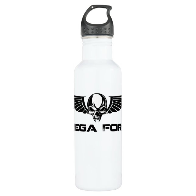 Omega-Kraft Edelstahlflasche (Vorderseite)