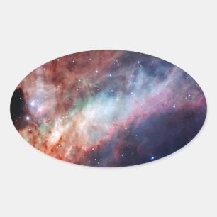 Omega-Nebelfleck-Raum-Astronomie Ovaler Aufkleber