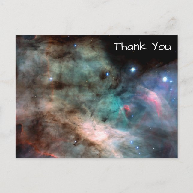 Omega Nebula Space Foto Vielen Dank Postkarte (Vorderseite)