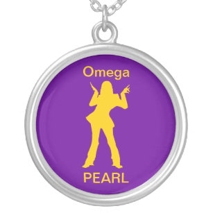 Omega-Perlen-Halskette Versilberte Kette