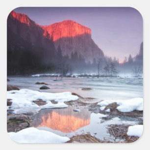 Omega-Rot Quadratischer Aufkleber