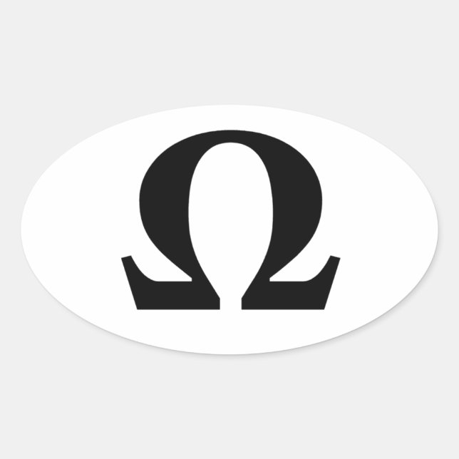 Omega, Symbol des Widerstandssymbols Ovaler Aufkleber (Vorderseite)