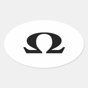 Omega, Symbol des Widerstandssymbols Ovaler Aufkleber