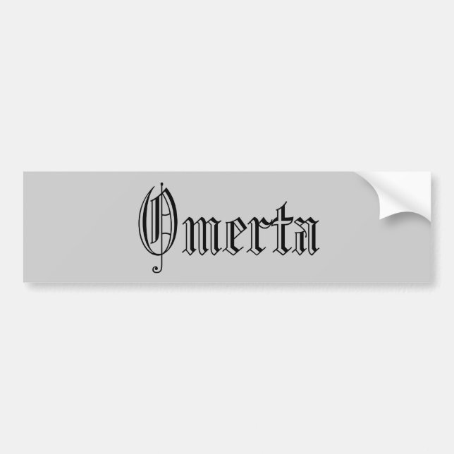 Omerta Autoaufkleber (Vorne)