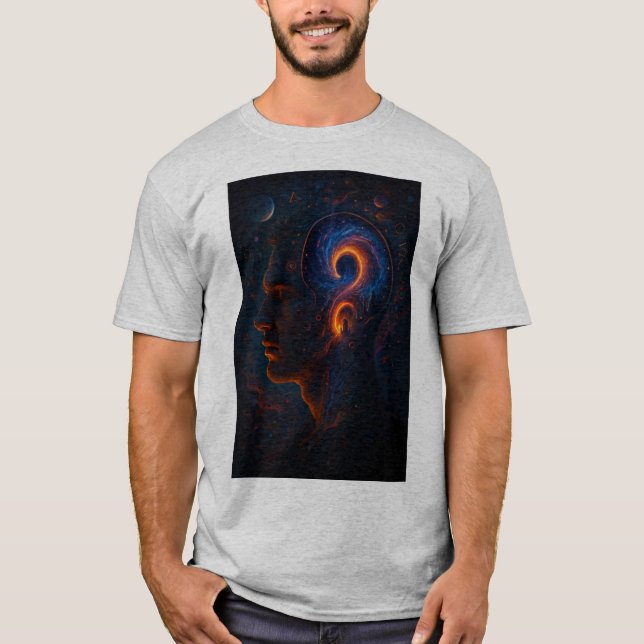 Omg Abstrakt Red Human Head Art T - Shirt - Premiu (Vorderseite)