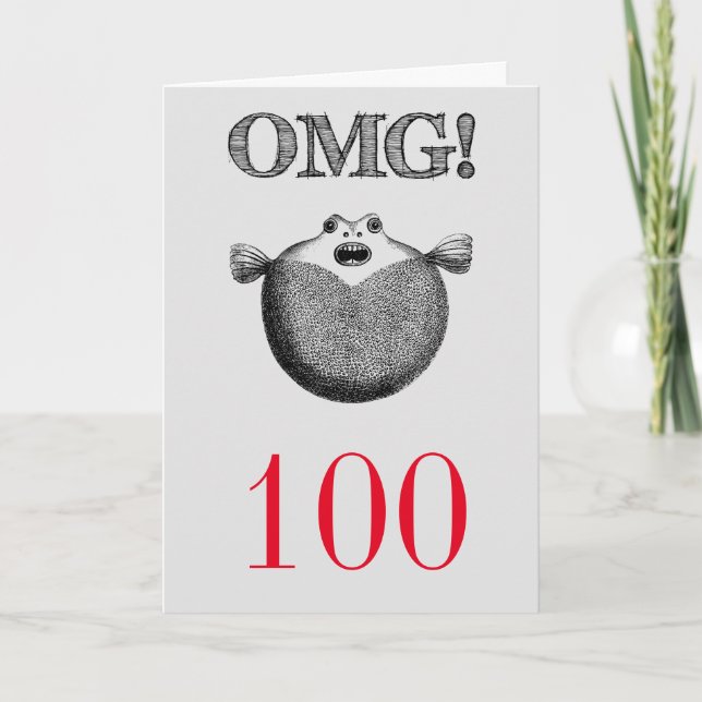 OMG Albern und lustig 100. Geburtstag Karte (Vorderseite)