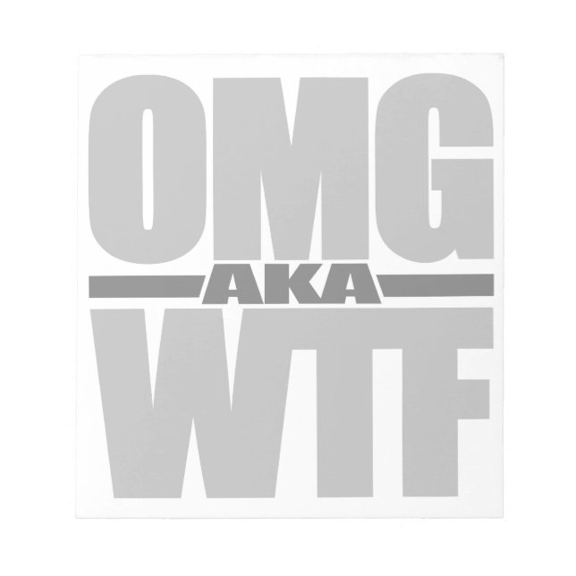 OMG alias WTF Custom Notizblock (Vorderseite)