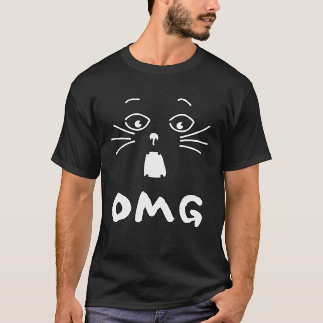 OMG Cat Graphics Fun Feline Designs T-Shirt (Vorderseite)