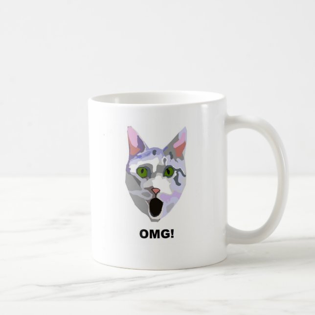OMG! CAT 'was hat er gesehen? ' Kaffeetasse (Rechts)