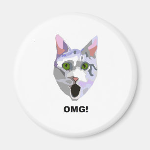 OMG! CAT 'was hat er gesehen? ' Magnet