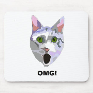 OMG! CAT 'was hat er gesehen? ' Mousepad
