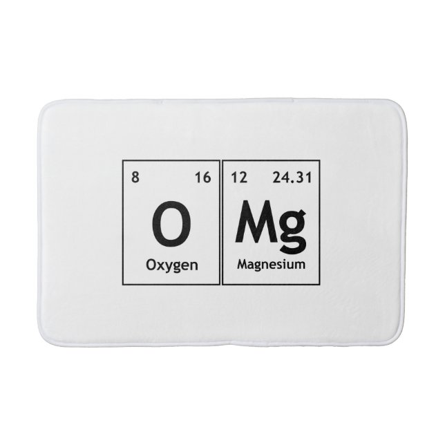 OMg Chemie - Regelmäßige Tabellenwörter für Elemen Badematte (Vorderseite)