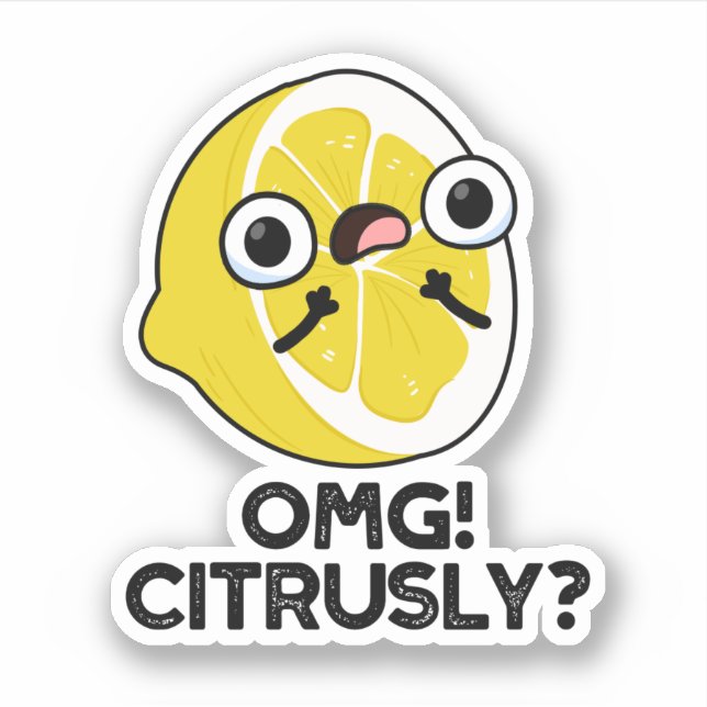 OMG Citrous Funny Fruit Citrus Pub Aufkleber (Vorderseite)