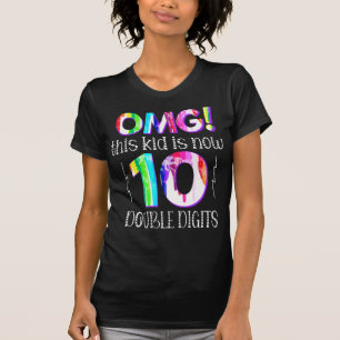 OMG! Dieses Kind ist jetzt 10 Doppelziffern Paint T-Shirt