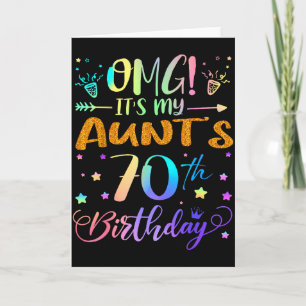 Omg Es Ist Der 70. Geburtstag Meiner Tante Süße 70 Karte