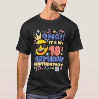 Omg! Es ist mein 18. Geburtstagsjunge Emoticon 18  T-Shirt