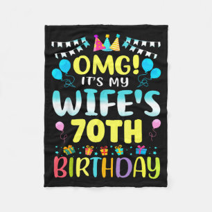 Omg Es Ist Mein 70. Geburtstag Süße 70 Jahre Alt  Fleecedecke