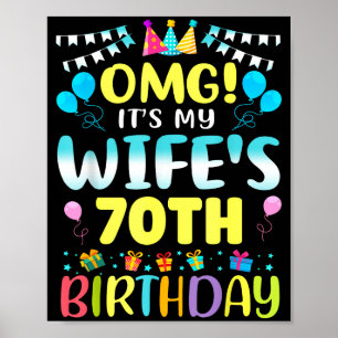 Omg Es Ist Mein 70. Geburtstag Süße 70 Jahre Alt Poster