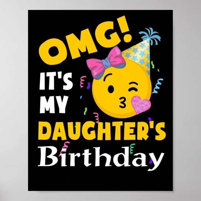 OMG Es ist mein Geburtstag Emoji Geburtstag Poster (Vorne)