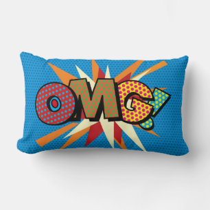 OMG Funny Modern Cool Trendy Comic Pop Kunst, Dich Lendenkissen