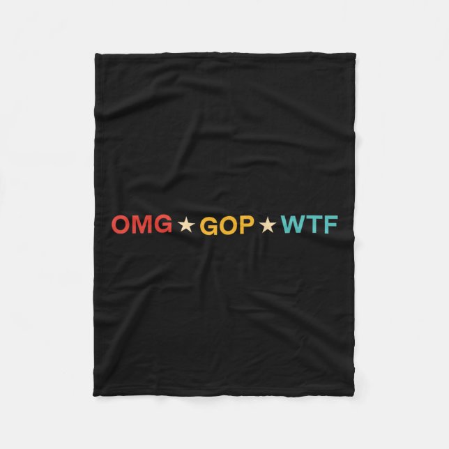 Omg Gop Wtf Vintage Design  Fleecedecke (Vorderseite)
