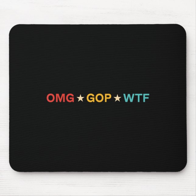 Omg Gop Wtf Vintage Design  Mousepad (Vorne)