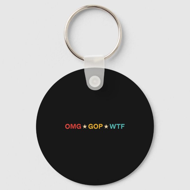 Omg Gop Wtf Vintage Design  Schlüsselanhänger (Vorderseite)