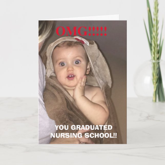 Omg graduierten Sie Krankenpflegeschullustige Karte (Vorderseite)