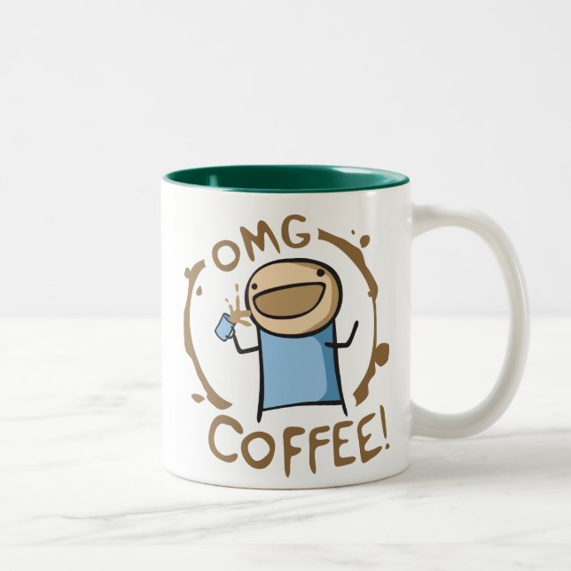 OMG Kaffee Zweifarbige Tasse (Rechts)
