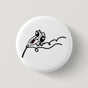 OMG LAUF erschrockenes Raserei-Gesichts-Comic Meme Button