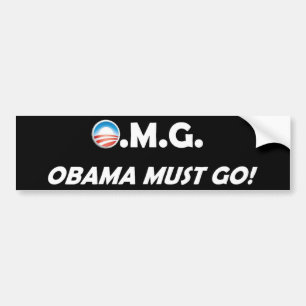 OMG! Obama muss gehen! Autoaufkleber