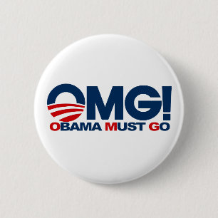 OMG! Obama muss gehen Button
