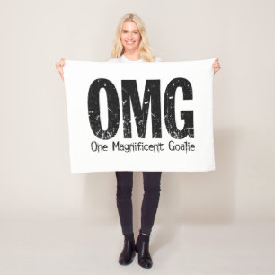 OMG: One Magnificent Goalie (Hockey) Fleece Blanke