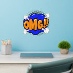 OMG Pop Art Blue Gold Orange Steam 12" Wall Decal Wandaufkleber<br><div class="desc">OB! Pop Art Decal - - Ändern Sie die Größe dieser Aufkleber, indem Sie die Decal Sheet (Decal-Blatt) in 4 Größen - von 12" x 12" auf 36" x 36" ändern - Diese sind auf einem transparenten Hintergrund gedruckt, können aber bei Bedarf in einen halbtransparenten oder weißen Hintergrund wechseln -...</div>