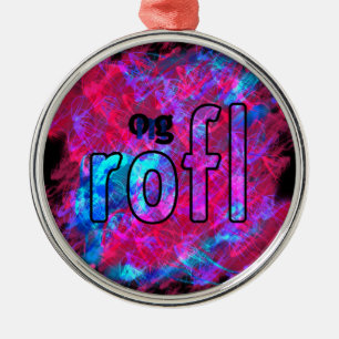 OMG! rofl Silbernes Ornament