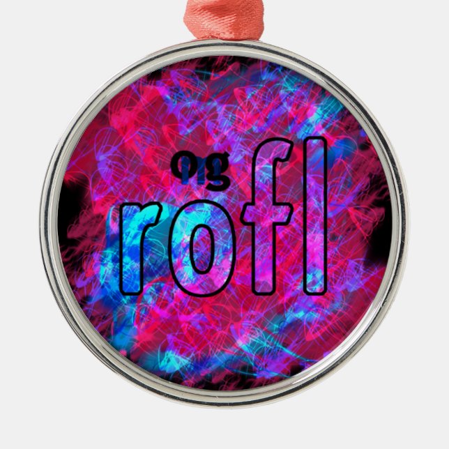 OMG! rofl Silbernes Ornament (Vorne)