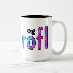 OMG! rofl Zweifarbige Tasse