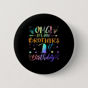 Omg seine Brüder 1. Geburtstag Süße 1 Jahre alt Button