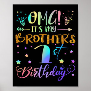 Omg seine Brüder 1. Geburtstag Süße 1 Jahre alt Poster
