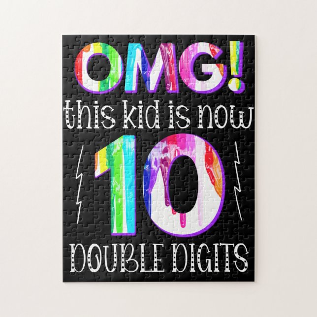OMG! This Kid Is Now 10 Double Digits Paint Drip (Vertikal)