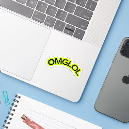 OMGLOL Neon Sticker – Fun 2000s Vibes