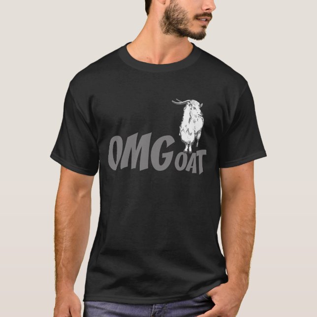 OMGoat Angora Goat Goat Lovers OMG Gray T-Shirt (Vorderseite)